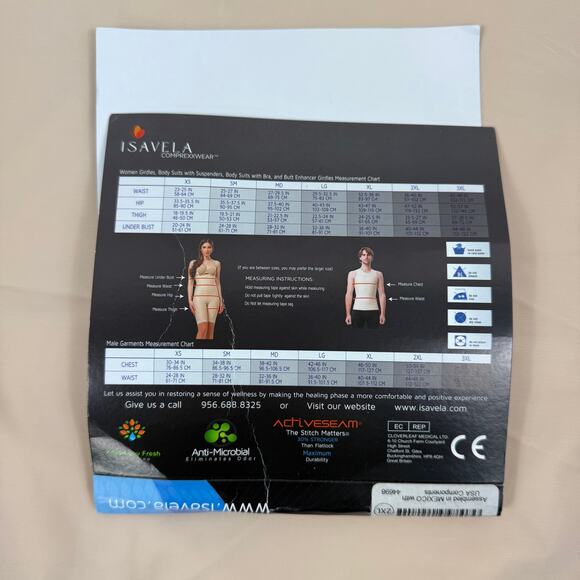 Isavela 2XL Compression Sleeveless Comprexxwear Tank No Zipper SBMG04-2XL-BE - Picture 2 of 5